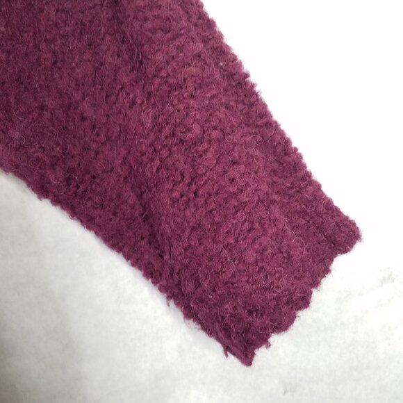 Free People She's All That Alpaca Sweater M Purple Oversized Chunky Open Knit - Picture 5 of 14